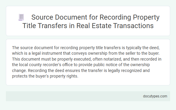 Source Document for Recording Property Title Transfers in Real Estate Transactions