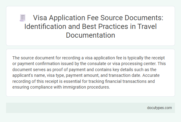 Visa Application Fee Source Documents: Identification and Best Practices in Travel Documentation