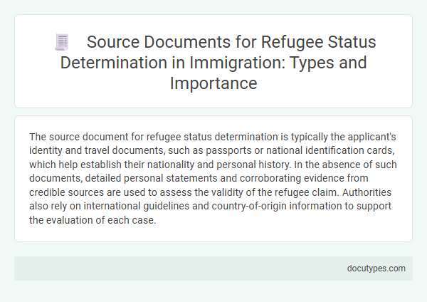 Source Documents for Refugee Status Determination in Immigration: Types and Importance