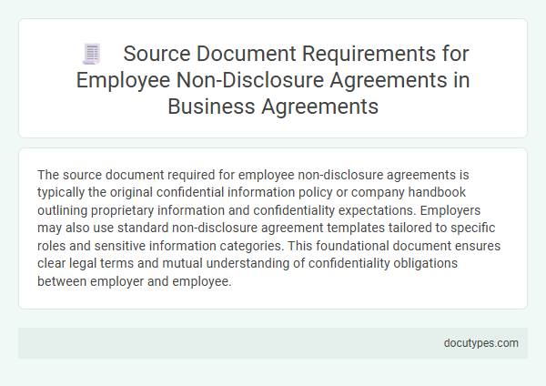Source Document Requirements for Employee Non-Disclosure Agreements in Business Agreements