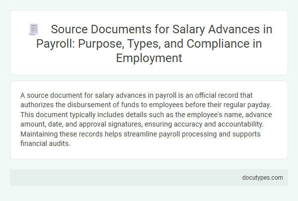 Source Documents for Salary Advances in Payroll: Purpose, Types, and Compliance in Employment