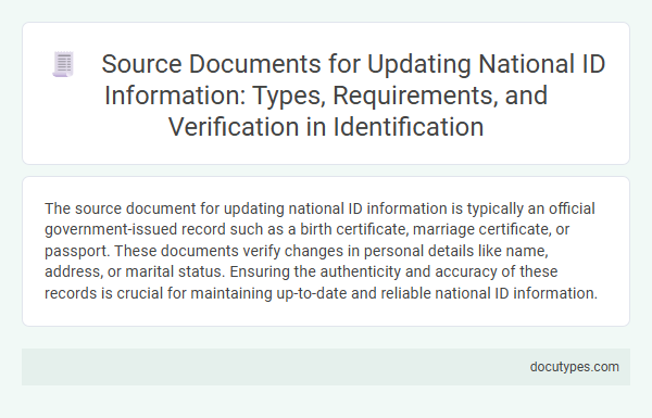 Source Documents for Updating National ID Information: Types, Requirements, and Verification in Identification