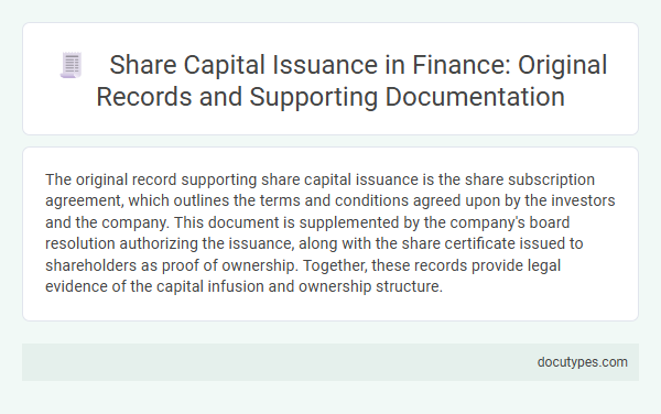 Share Capital Issuance in Finance: Original Records and Supporting Documentation