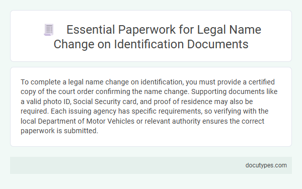 Essential Paperwork for Legal Name Change on Identification Documents