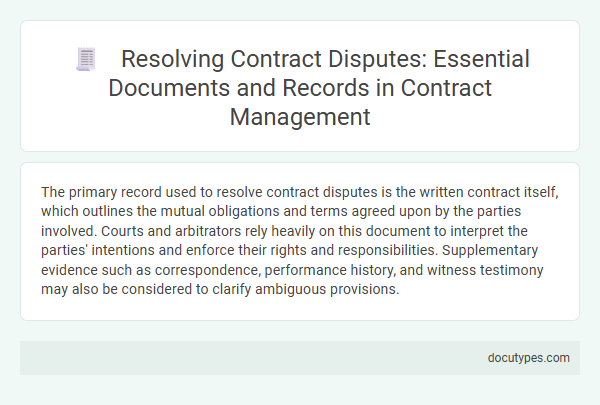 Resolving Contract Disputes: Essential Documents and Records in Contract Management