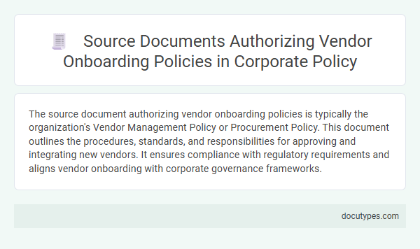 Source Documents Authorizing Vendor Onboarding Policies in Corporate Policy