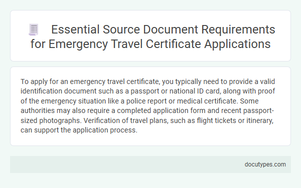 Essential Source Document Requirements for Emergency Travel Certificate Applications