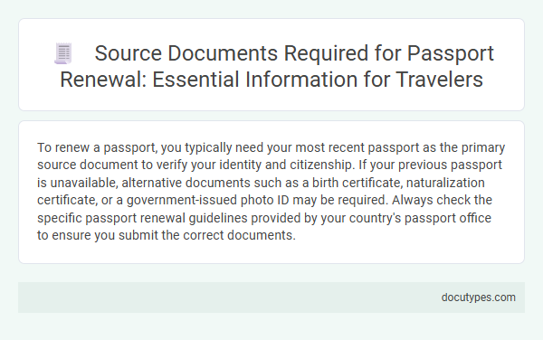Source Documents Required for Passport Renewal: Essential Information for Travelers