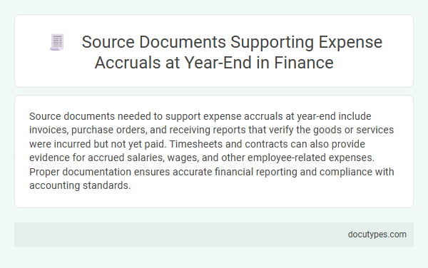 Source Documents Supporting Expense Accruals at Year-End in Finance