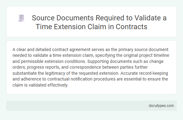 Source Documents Required to Validate a Time Extension Claim in Contracts