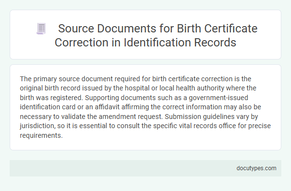 Source Documents for Birth Certificate Correction in Identification Records