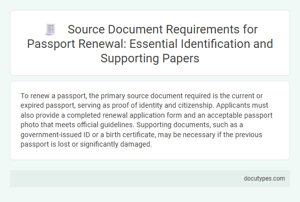 Source Document Requirements for Passport Renewal: Essential Identification and Supporting Papers