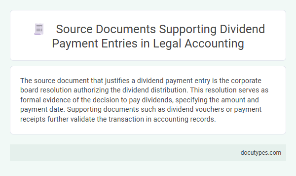 Source Documents Supporting Dividend Payment Entries in Legal Accounting