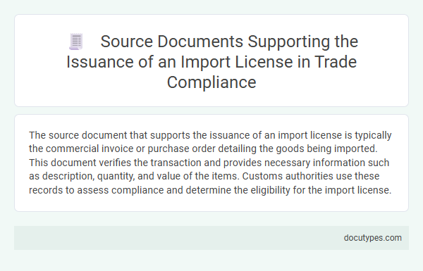 Source Documents Supporting the Issuance of an Import License in Trade Compliance