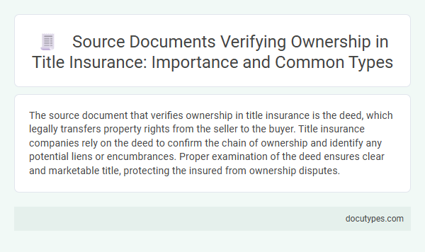 Source Documents Verifying Ownership in Title Insurance: Importance and Common Types