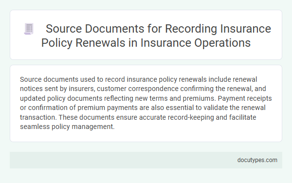 Source Documents for Recording Insurance Policy Renewals in Insurance Operations