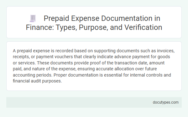 Prepaid Expense Documentation in Finance: Types, Purpose, and Verification