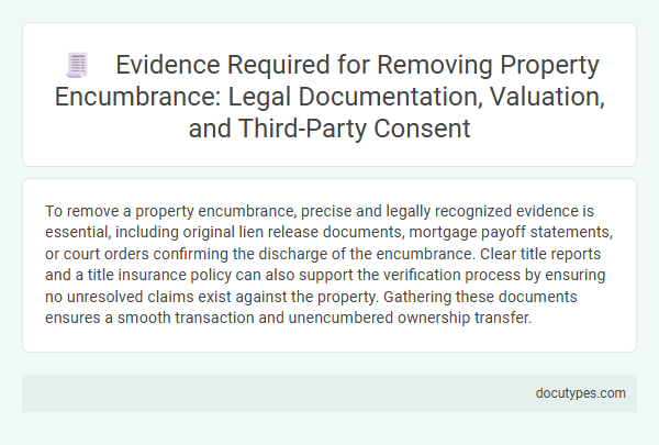 Evidence Required for Removing Property Encumbrance: Legal Documentation, Valuation, and Third-Party Consent