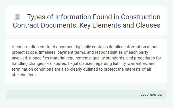 Types of Information Found in Construction Contract Documents: Key Elements and Clauses