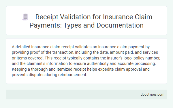 Receipt Validation for Insurance Claim Payments: Types and Documentation