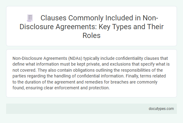 Clauses Commonly Included in Non-Disclosure Agreements: Key Types and Their Roles