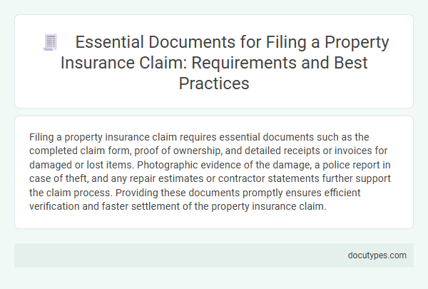 Essential Documents for Filing a Property Insurance Claim: Requirements and Best Practices