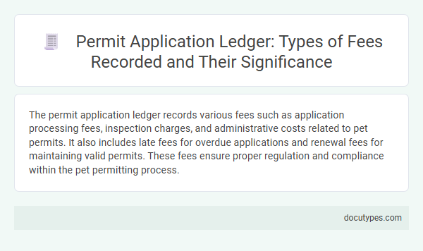 Permit Application Ledger: Types of Fees Recorded and Their Significance