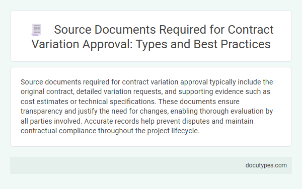 Source Documents Required for Contract Variation Approval: Types and Best Practices