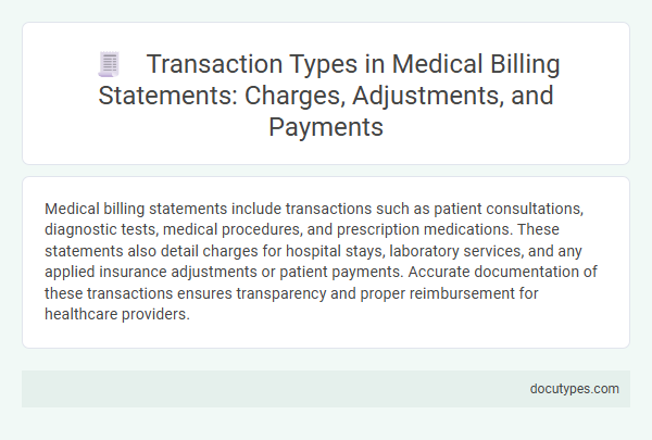 Transaction Types in Medical Billing Statements: Charges, Adjustments, and Payments