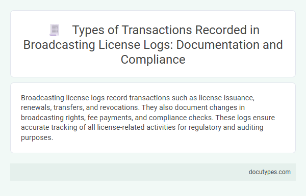 Types of Transactions Recorded in Broadcasting License Logs: Documentation and Compliance