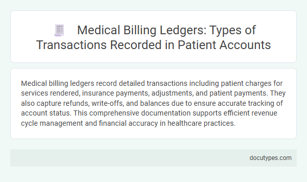 Medical Billing Ledgers: Types of Transactions Recorded in Patient Accounts