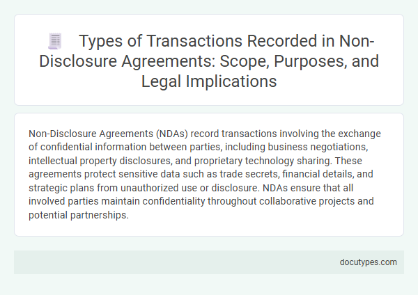 Types of Transactions Recorded in Non-Disclosure Agreements: Scope, Purposes, and Legal Implications