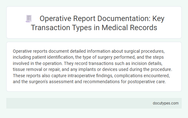 Operative Report Documentation: Key Transaction Types in Medical Records