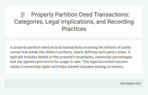 Property Partition Deed Transactions: Categories, Legal Implications, and Recording Practices