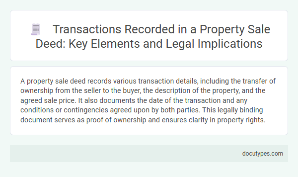 Transactions Recorded in a Property Sale Deed: Key Elements and Legal Implications