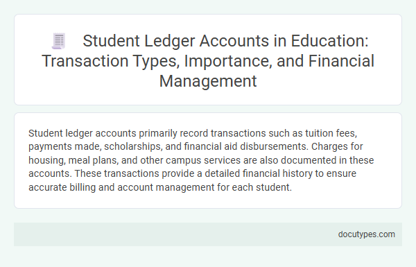 Student Ledger Accounts in Education: Transaction Types, Importance, and Financial Management