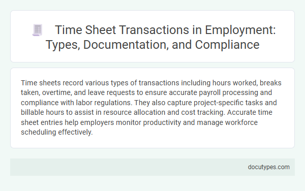 Time Sheet Transactions in Employment: Types, Documentation, and Compliance