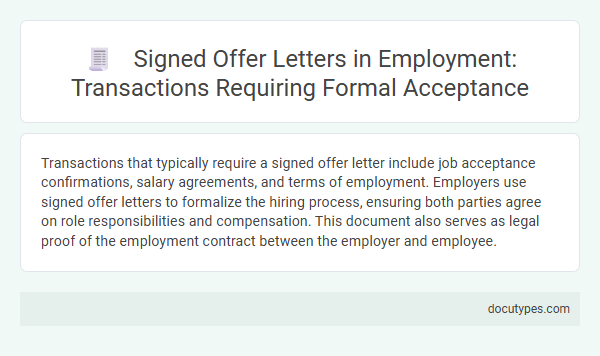 Signed Offer Letters in Employment: Transactions Requiring Formal Acceptance