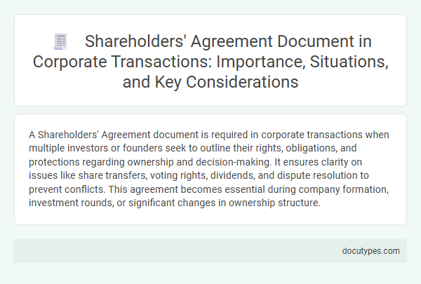Shareholders' Agreement Document in Corporate Transactions: Importance, Situations, and Key Considerations