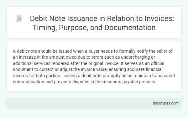 Debit Note Issuance in Relation to Invoices: Timing, Purpose, and Documentation