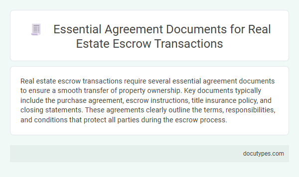 Essential Agreement Documents for Real Estate Escrow Transactions