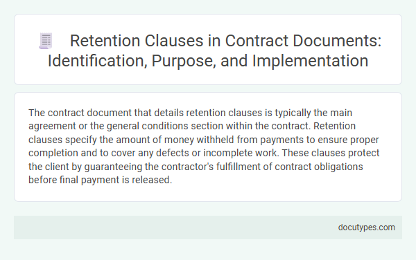 Retention Clauses in Contract Documents: Identification, Purpose, and Implementation