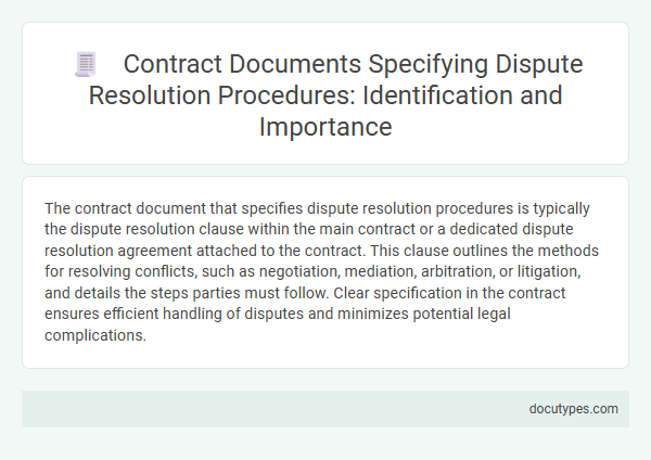 Contract Documents Specifying Dispute Resolution Procedures: Identification and Importance