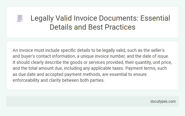 Legally Valid Invoice Documents: Essential Details and Best Practices