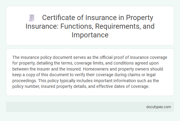 Certificate of Insurance in Property Insurance: Functions, Requirements, and Importance