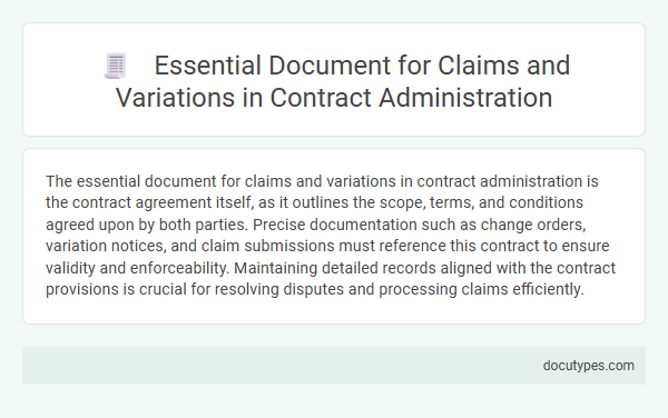 Essential Document for Claims and Variations in Contract Administration