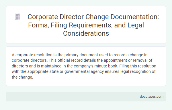 Corporate Director Change Documentation: Forms, Filing Requirements, and Legal Considerations