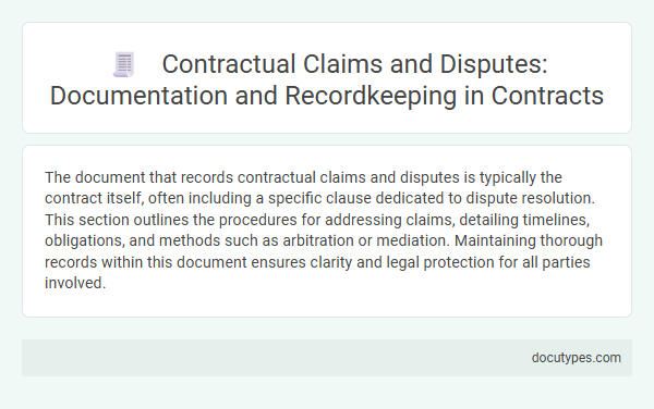 Contractual Claims and Disputes: Documentation and Recordkeeping in Contracts