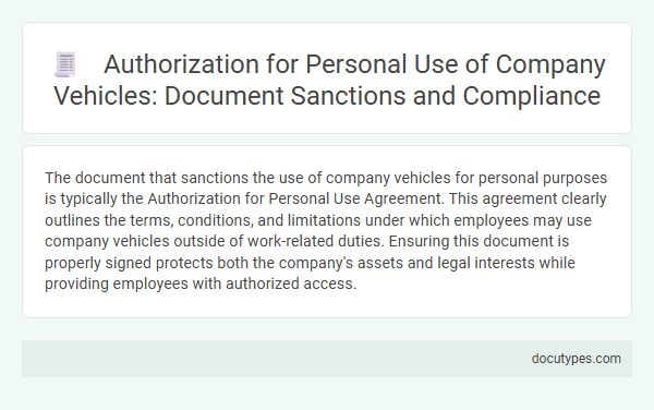 Authorization for Personal Use of Company Vehicles: Document Sanctions and Compliance