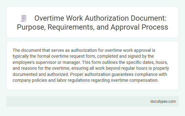 Overtime Work Authorization Document: Purpose, Requirements, and Approval Process